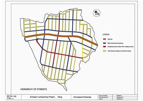 HIERARCHY OF STREETS | Ambapur Land pooling Map, Dang