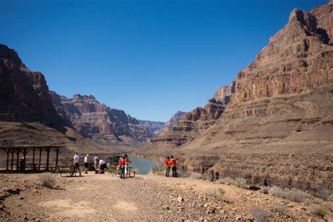 View Down The Grand Canyon Towards Lake Mead Stock Photo - Download ...