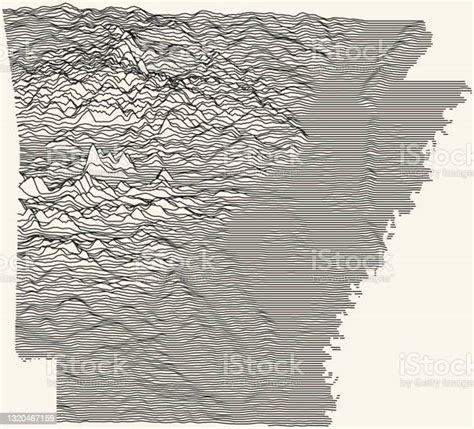 Light Topographic Map Of Arkansas Usa Stock Illustration - Download ...