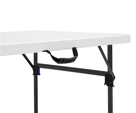 Mainstays White 8 Foot Folding Plastic Table, Easy Fold, Heavyduty ...