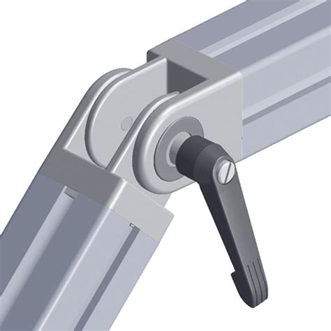 Pivot joint 45 Aluminum with locking lever - Connectors - A2A Systems