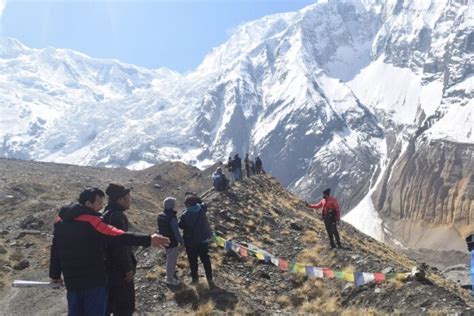 Tourists at Annapurna Base Camp - Wonders of Nepal