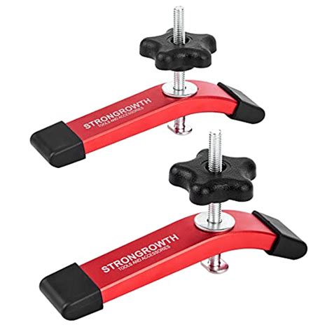 STRONGROWTH T track Hold Down Clamps - Double Cut Profile Universal T-Track Clamps, 6-3/8"L x 1 ...