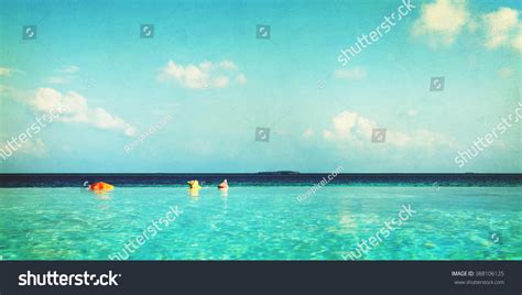 Infinity Pool Maldives Beauty Nature Concept Stock Photo 388106125 ...