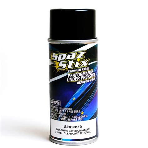 Spaz Stix 90119 - Exterior Matte Finish Clear Coat Aerosol Spray Paint, 3.5oz | eBay