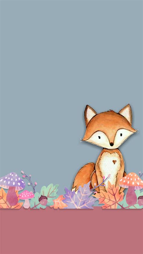 Fox, blue, cute, simple, HD phone wallpaper | Peakpx