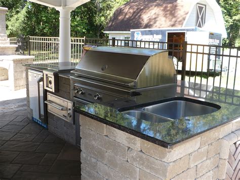 Grill, sink Outdoor Kitchen | Outdoor living patios, Outdoor living, Patios