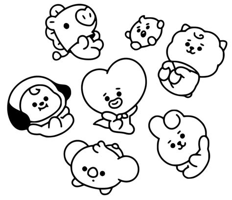 Coloring Pages Of BT21