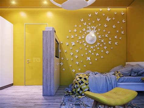 Yellow Kids' Rooms: How To Use & Combine Bright Decor