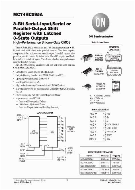 74HC595_250323.PDF Datasheet Download --- IC-ON-LINE