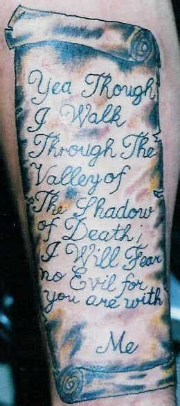 Best Tattoos For Men: Psalm 23 Tattoo