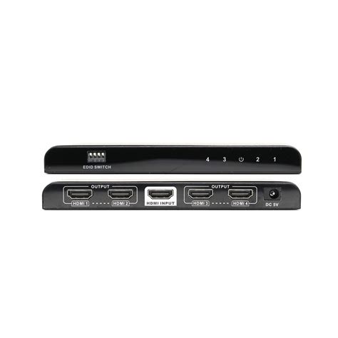 1x4 HDMI Splitter with EDID & Built-in Booster - 4K