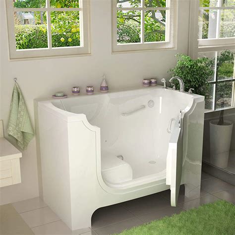 wheelchair accessible walk in bathtub with safety rails and hydrotherapy air jets | Interior ...