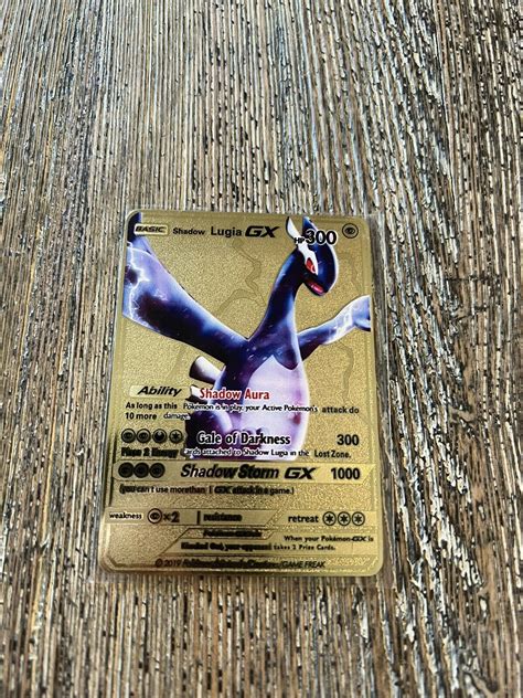 Mavin | Shadow Lugia GX- Gold Metal Lugia Pokemon Card