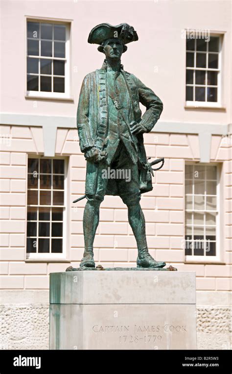 Statue of Captain James Cook Maritime Museum Greenwich London Stock Photo - Alamy