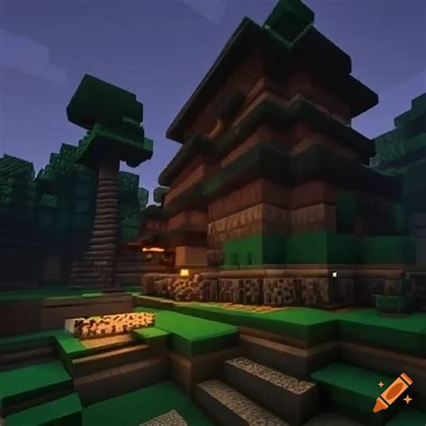 Screenshot of navigating survival minecraft on Craiyon