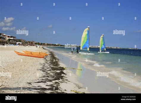 Beach near Puerto Morelos, Mexico Stock Photo - Alamy