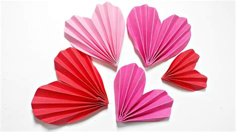 Origami Heart 3D For Decoration/DIY Crafts - Paper Hearts Design Valentine's Day tutorial - YouTube