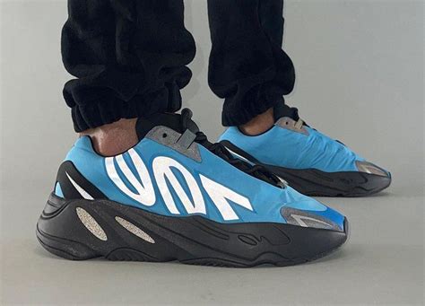 On-Foot: adidas Yeezy BOOST 700 MNVN ‘Bright Cyan’ - Sneaker Freaker