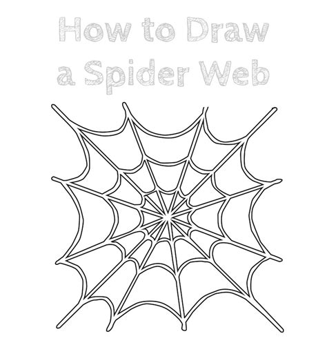 How to Draw a Spider Web Easy - How to Draw Easy