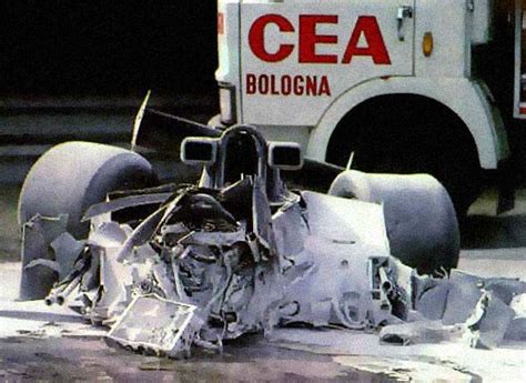 The wreckage of the crash that killed Ronnie Peterson