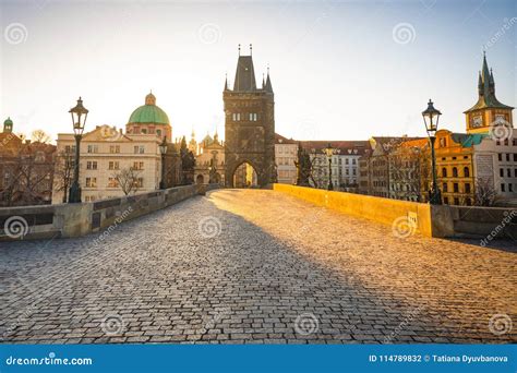 Charles Bridge at Sunrise Light in Early Morning Stock Photo - Image of church, prague: 114789832