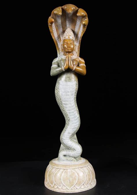 Stunning Marble Patanjali Statue 24" (#57rm1): Lotus Sculpture