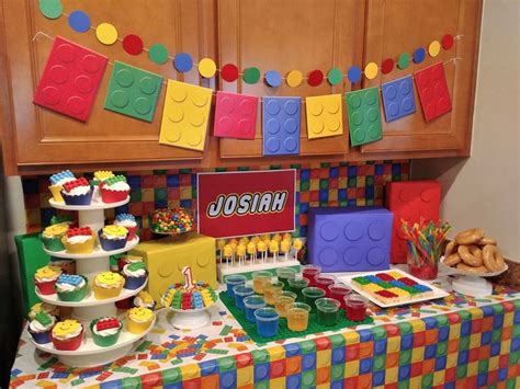 Lego first birthday party, Lego bricks party | Lego birthday, Lego ...