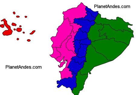 Vařte pak Špatná víra ecuador regions map Klíč Pozvat rodina