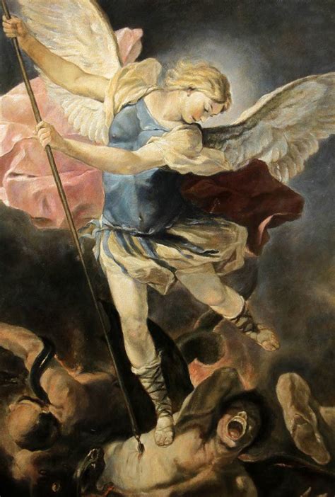 Archangel Michael - after Luca Giordano St. Michael Painting by Darko Topalski | Saatchi Art