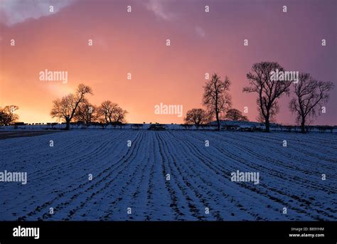 The borders winter scene in the scottish borders tourism hi-res stock ...