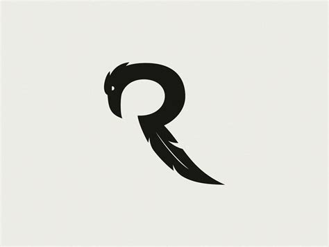 Raven letter R ( Unused logo ) by Yuri Kartashev #Design Popular #Dribbble #shots https ...