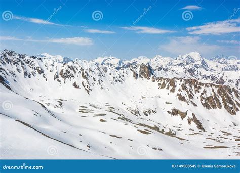 Snow-capped Peaks. Caucasus Mountains. View from the Muhu Pass Stock ...