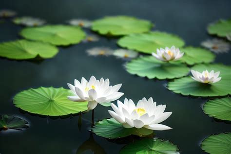 Premium Photo | 3D illustration white lotus flower pad in pond isolated ...