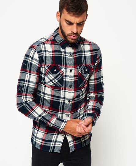 Mens - Lumberjack Shirt in Hudson Black Check | Superdry