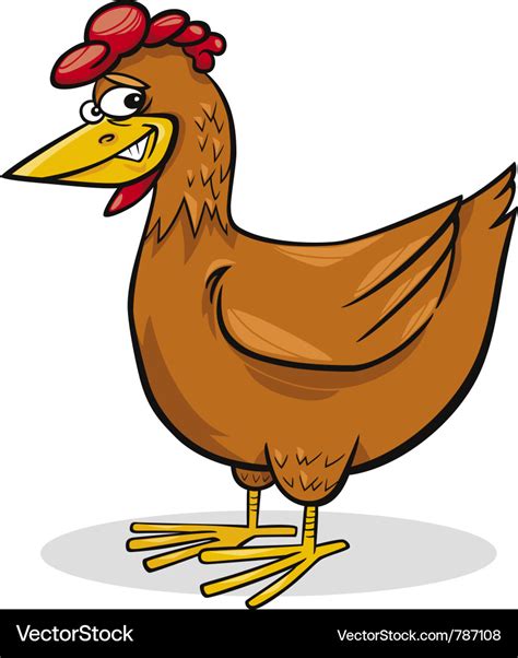 Cartoon chicken Royalty Free Vector Image - VectorStock