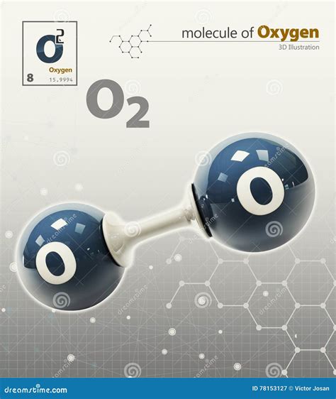 3d Illustration Of Oxygen Molecule Model On Abstract Background Royalty-Free Stock Photo ...