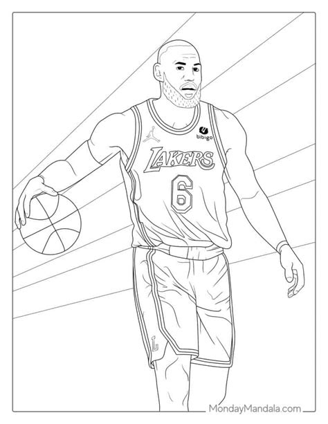 Lakers Basketball Coloring Pages