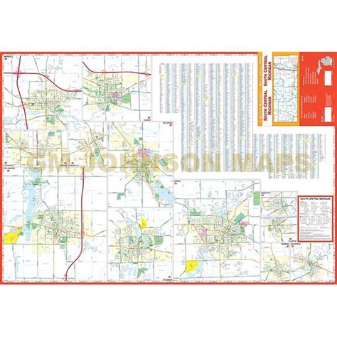 Michigan - South Central, Michigan Regional Map - GM Johnson Maps