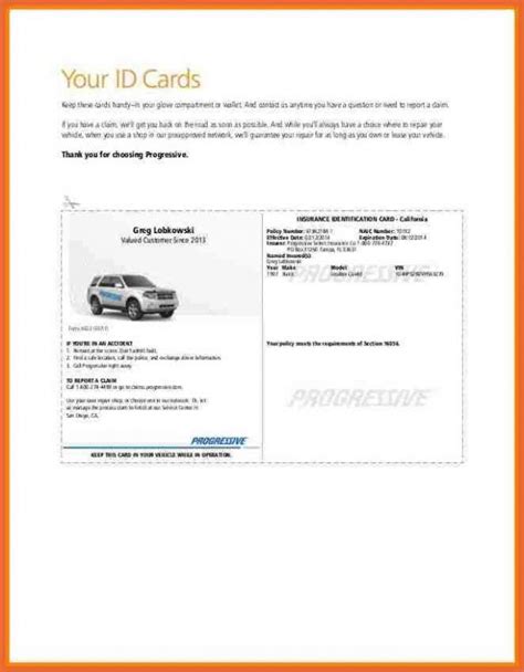 Auto Insurance Card Template