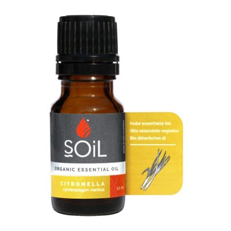 SOiL Organic Citronella Essential Oil (Cymbopogon Nardus) 10ml, 10ml - King Soopers