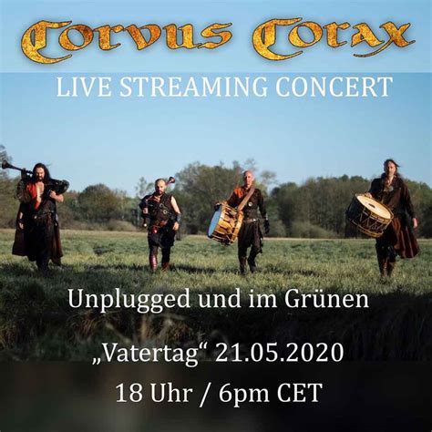 Corvus Corax Streaming Living Concert On Thursday, May 21