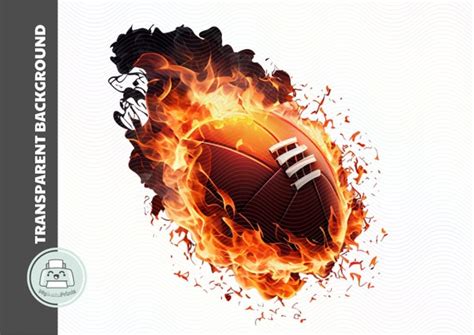 Football On Fire Png