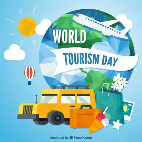 Free Vector | Background for world tourism day in polygonal style ...