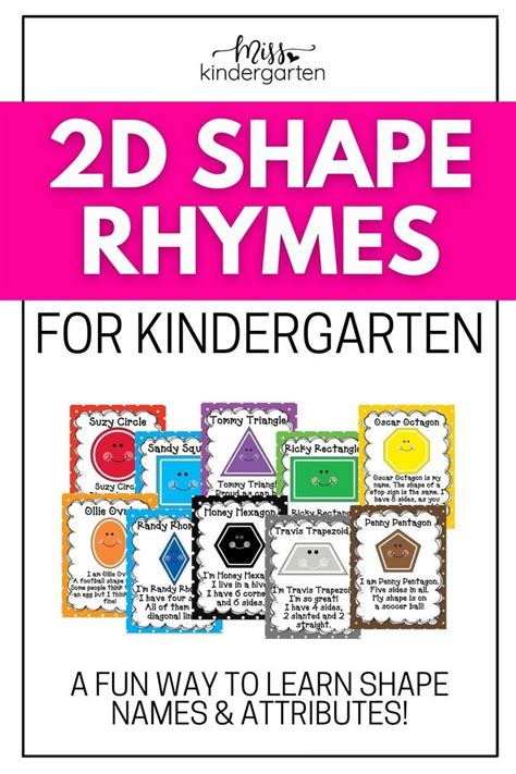 2D Shape Posters and Rhymes - Miss Kindergarten