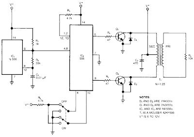 Build a High Voltage Inverter Circuit Diagram | Electronic Circuit Diagrams & Schematics