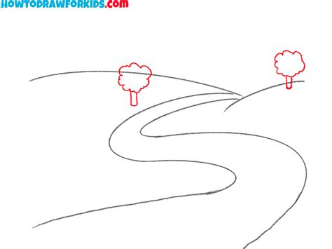 Winding Mountain Road Drawing