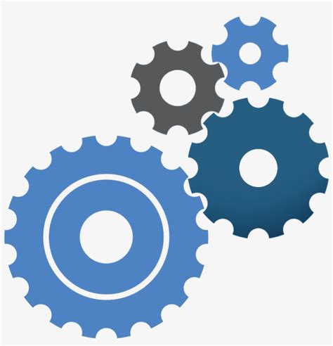 Blue Cog Icon - Gears Vector PNG Image | Transparent PNG Free Download ...