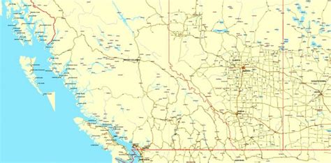 Quebec, Canada, Free Printable Map in Adobe Illustrator and PDF. Level 12 (5000 meter scale) map ...