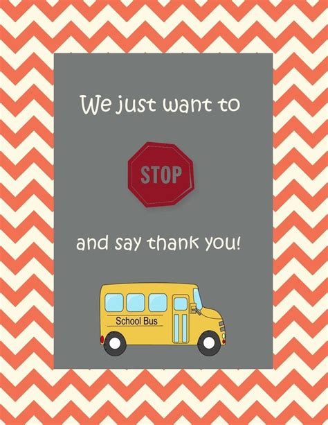 Free Printable Bus Driver Thank You Cards - Printable Word Searches